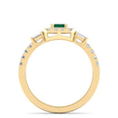 14K Yellow Gold - Emerald