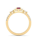 14K Yellow Gold - Ruby