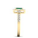 14K Yellow Gold - Emerald