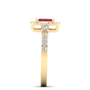 14K Yellow Gold - Ruby