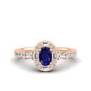 14K Rose Gold - Sapphire