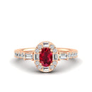 14K Rose Gold - Ruby