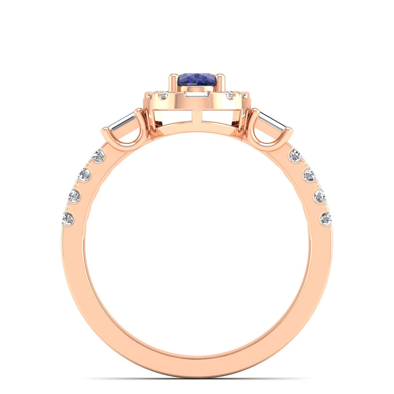 14K Rose Gold - Tanzanite