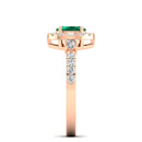 14K Rose Gold - Emerald