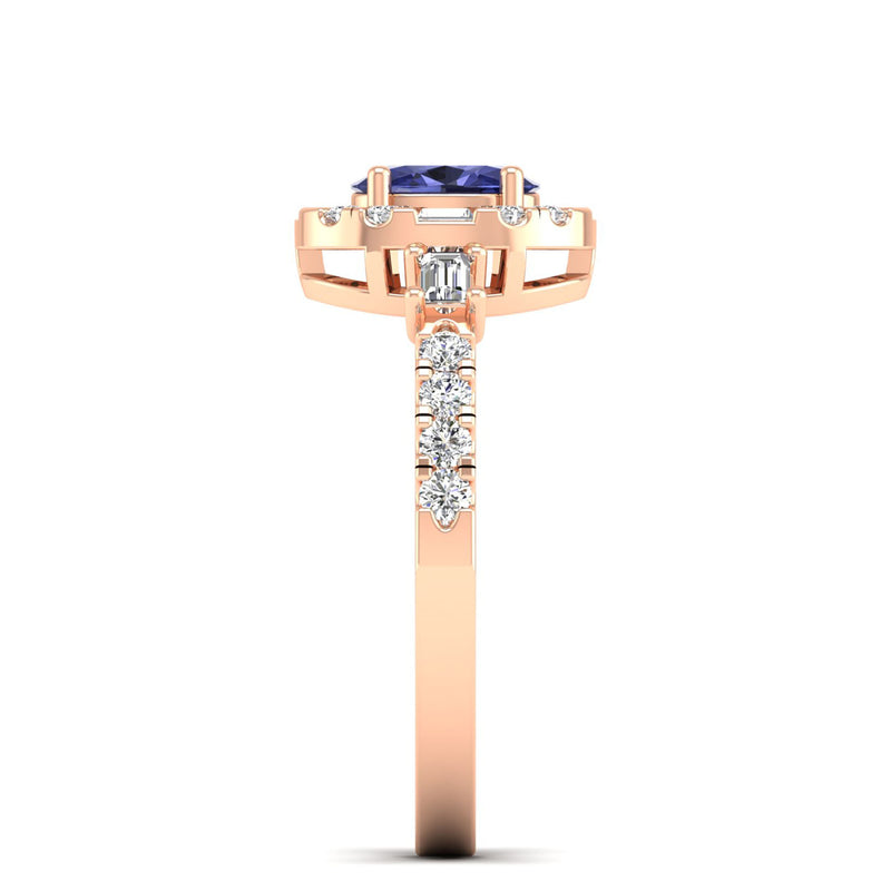14K Rose Gold - Tanzanite