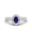 14K White Gold - Sapphire
