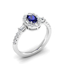 14K White Gold - Sapphire