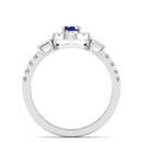 14K White Gold - Sapphire