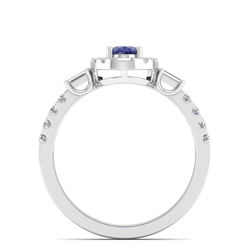 14K White Gold - Tanzanite
