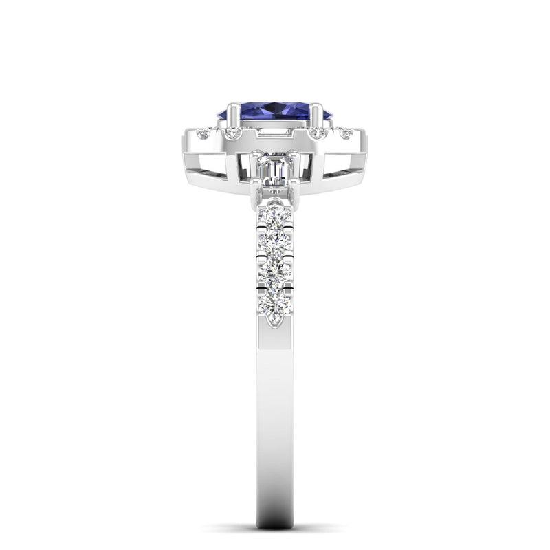 14K White Gold - Tanzanite