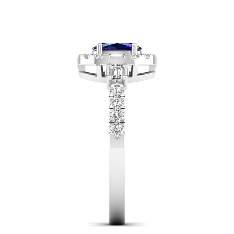 14K White Gold - Sapphire