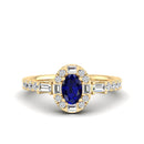 14K Yellow Gold - Sapphire