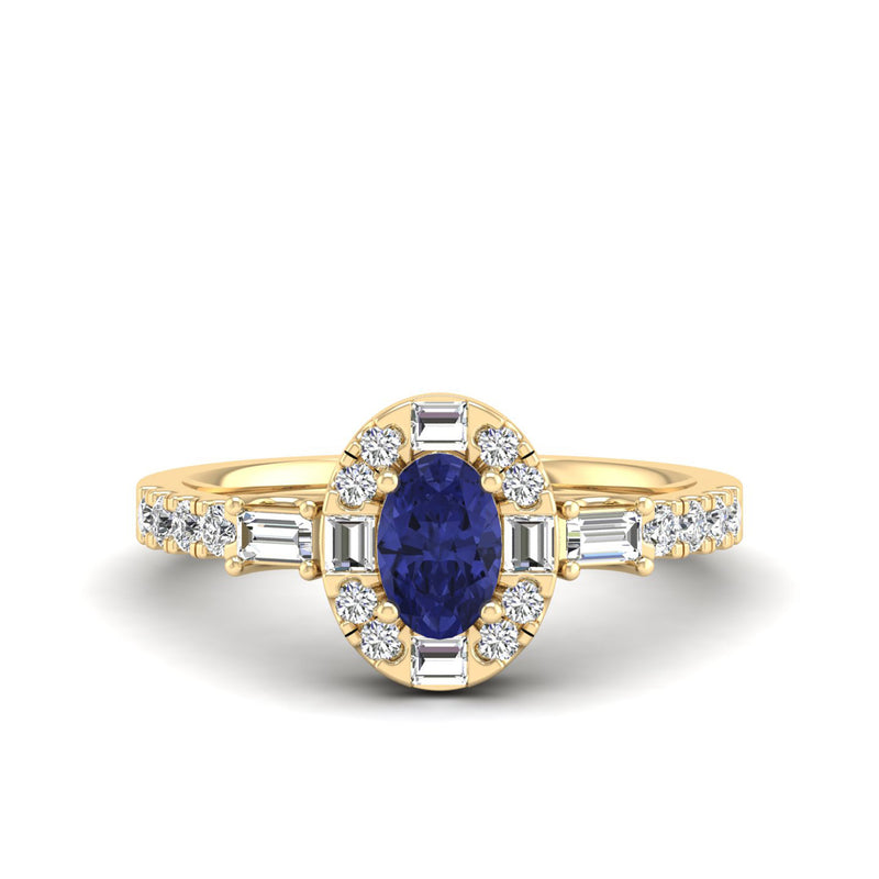 14K Yellow Gold - Tanzanite