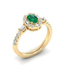 14K Yellow Gold - Emerald