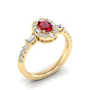 14K Yellow Gold - Ruby