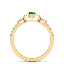 14K Yellow Gold - Emerald