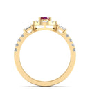 14K Yellow Gold - Ruby