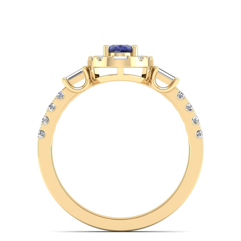 14K Yellow Gold - Tanzanite