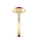 14K Yellow Gold - Ruby