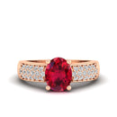 14K Rose Gold - Ruby