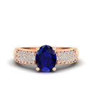 14K Rose Gold - Sapphire