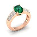 14K Rose Gold - Emerald