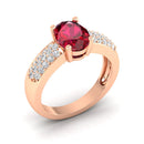 14K Rose Gold - Ruby