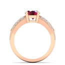 14K Rose Gold - Ruby