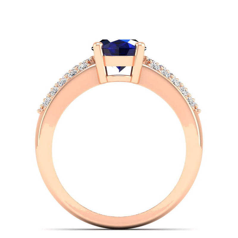 14K Rose Gold - Sapphire