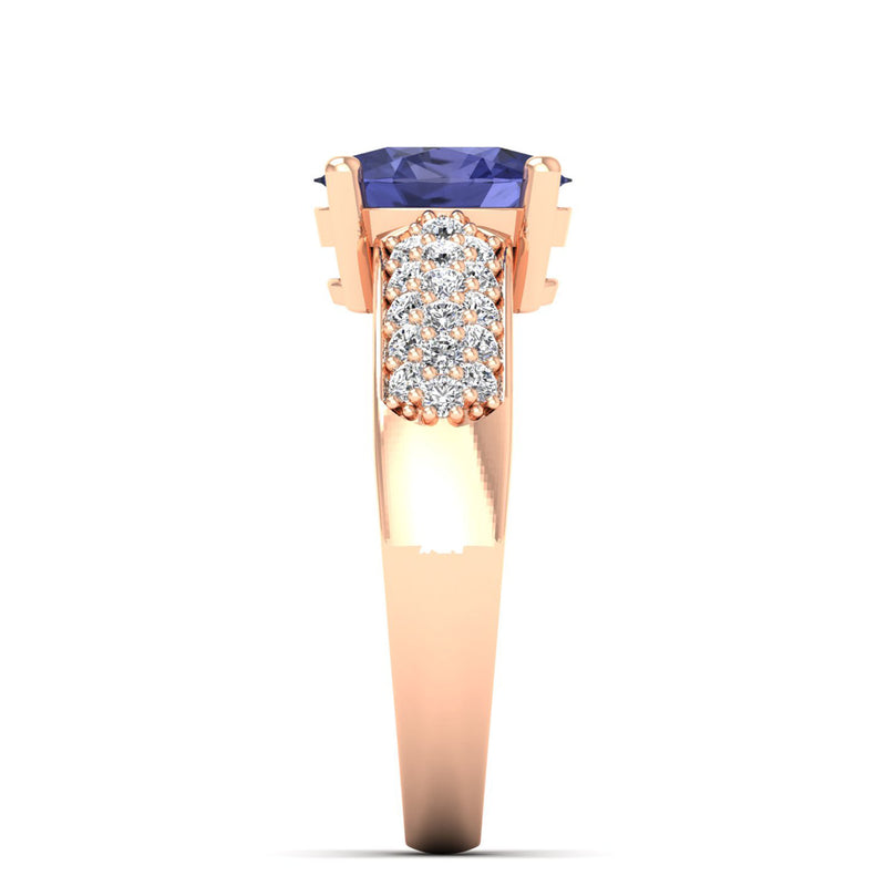 14K Rose Gold - Tanzanite