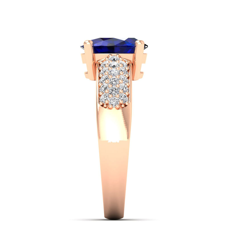 14K Rose Gold - Sapphire