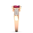 14K Rose Gold - Ruby