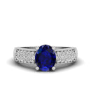 14K White Gold - Sapphire