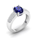 14K White Gold - Sapphire