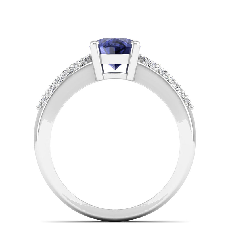 14K White Gold - Tanzanite