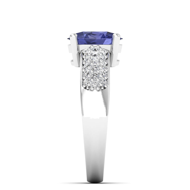 14K White Gold - Tanzanite