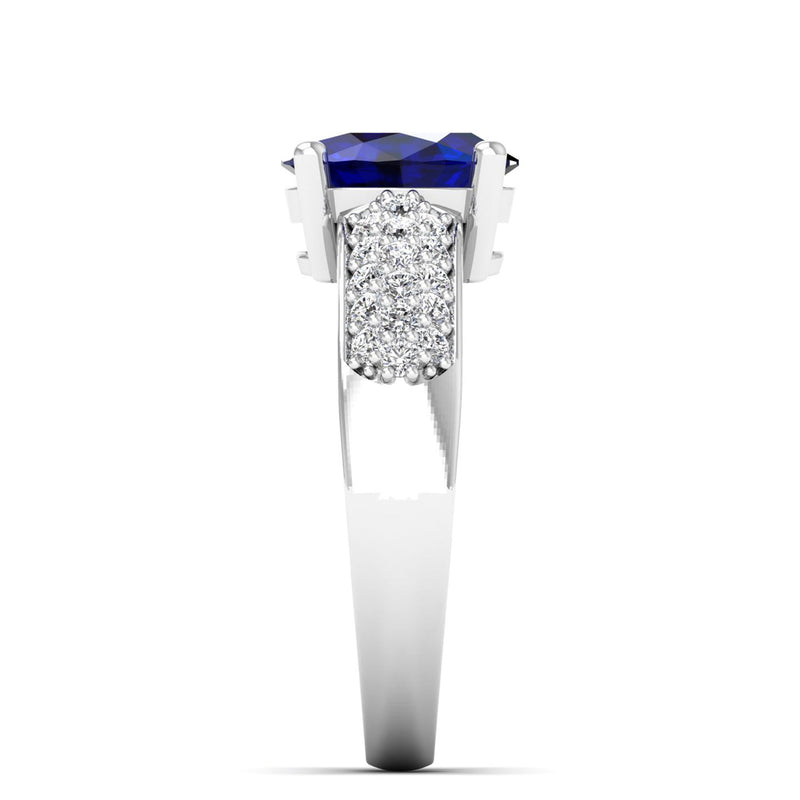 14K White Gold - Sapphire
