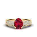 14K Yellow Gold - Ruby