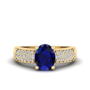 14K Yellow Gold - Sapphire