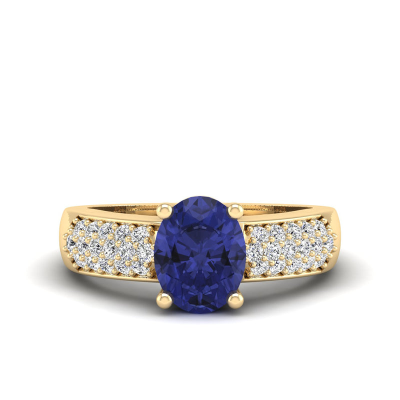 14K Yellow Gold - Tanzanite