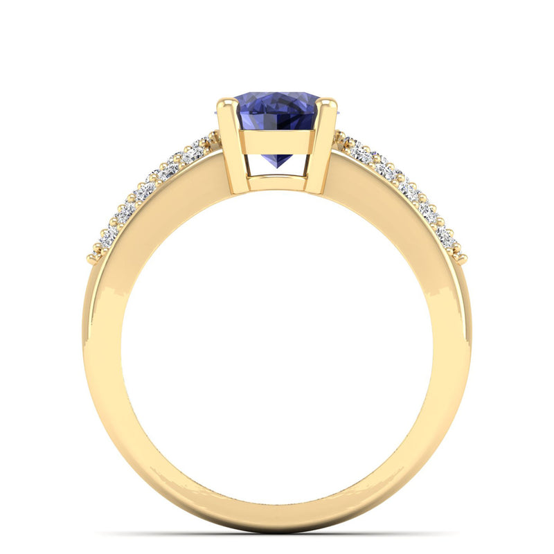14K Yellow Gold - Tanzanite