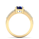 14K Yellow Gold - Sapphire