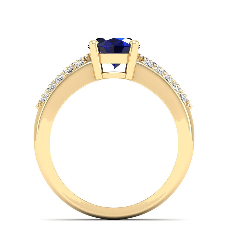 14K Yellow Gold - Sapphire
