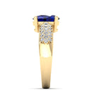 14K Yellow Gold - Sapphire