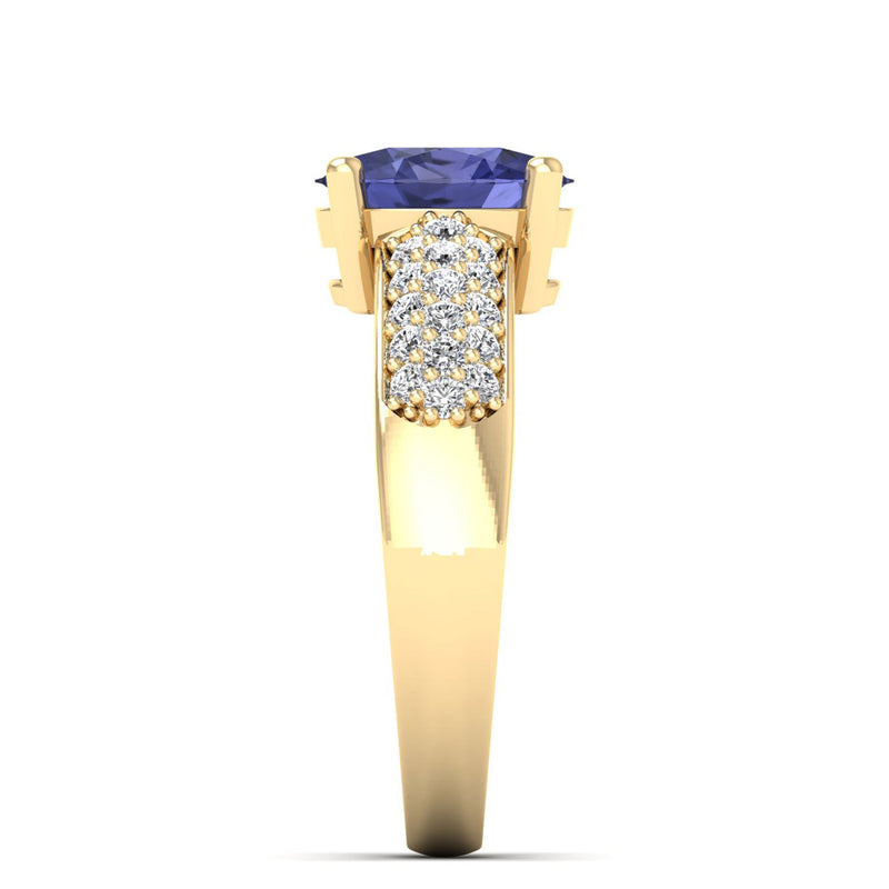 14K Yellow Gold - Tanzanite