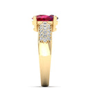 14K Yellow Gold - Ruby