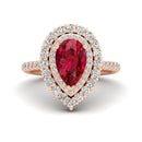 14K Rose Gold - Ruby
