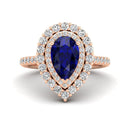 14K Rose Gold - Sapphire