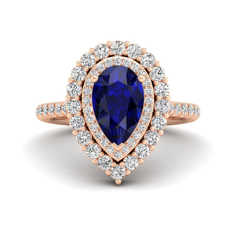 14K Rose Gold - Sapphire