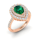 14K Rose Gold - Emerald